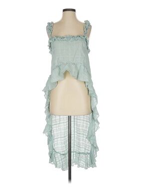 Ruffled High-Low Sundress Top, size small